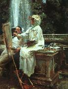 The Fountain at Villa Torlonia in Frascati John Singer Sargent